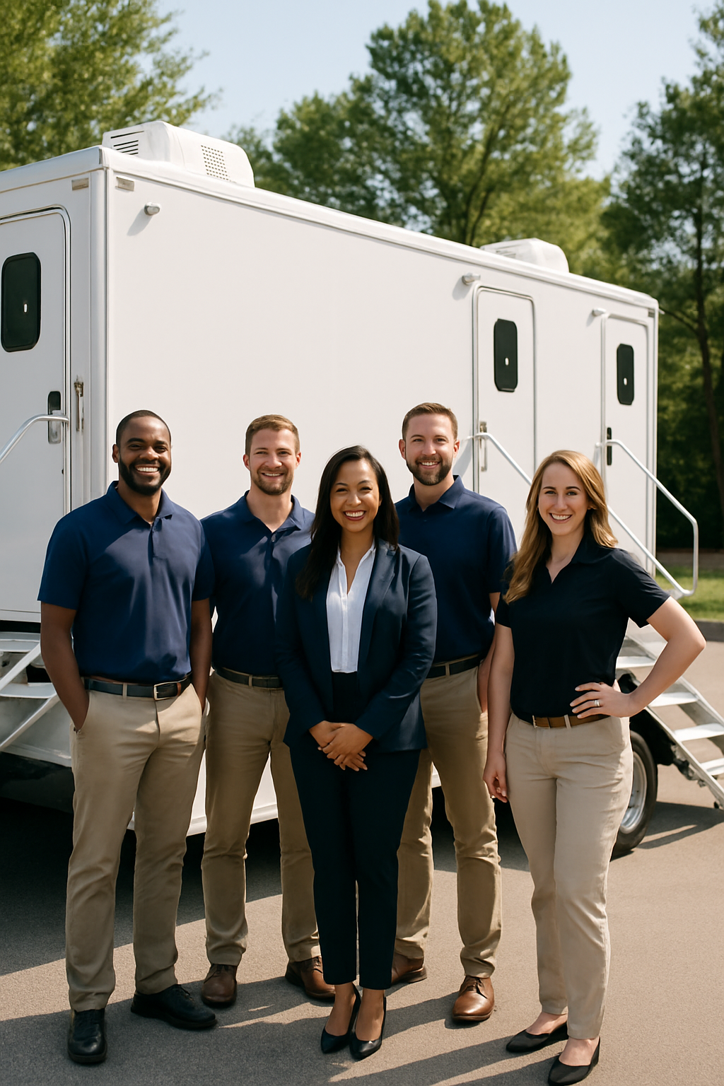 Charlotte Restroom Trailers logistics team
